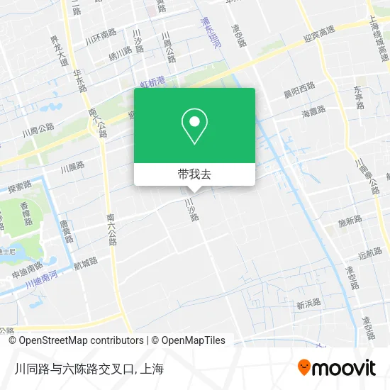 川同路与六陈路交叉口地图