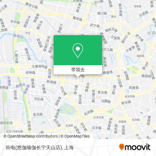 街电(悠伽瑜伽长宁天山店)地图