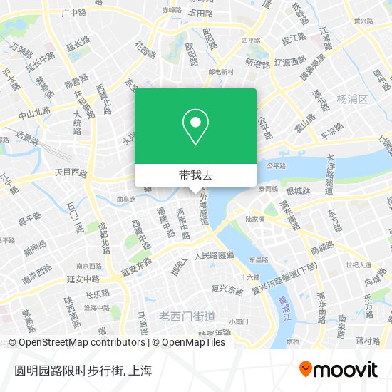 圆明园路限时步行街地图