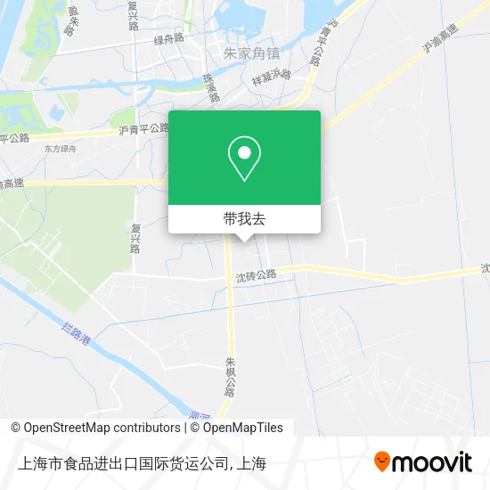 上海市食品进出口国际货运公司地图