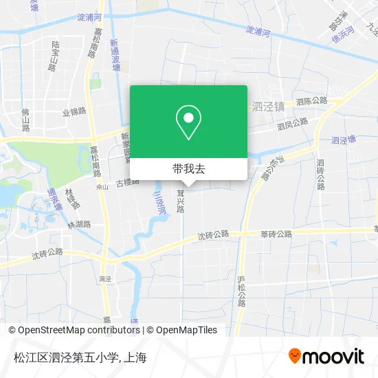 松江区泗泾第五小学地图