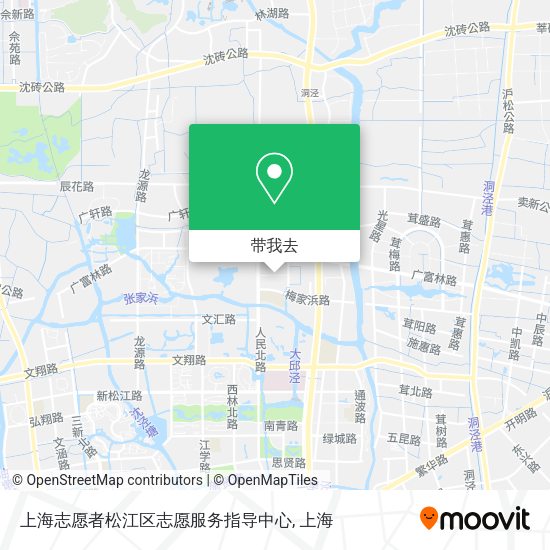 上海志愿者松江区志愿服务指导中心地图