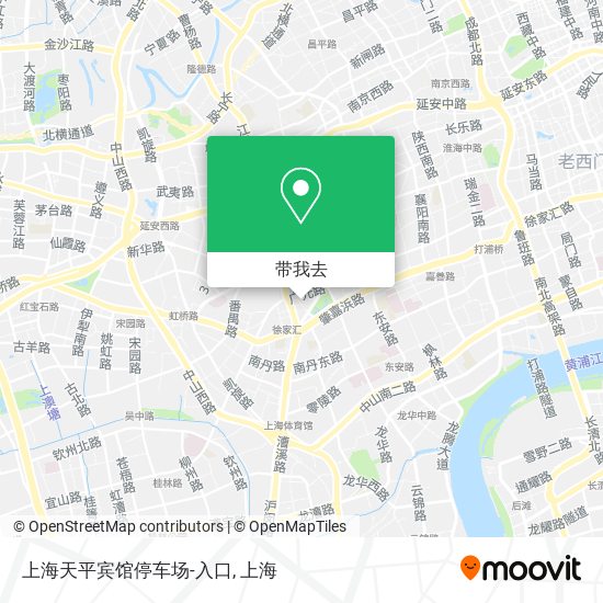 上海天平宾馆停车场-入口地图