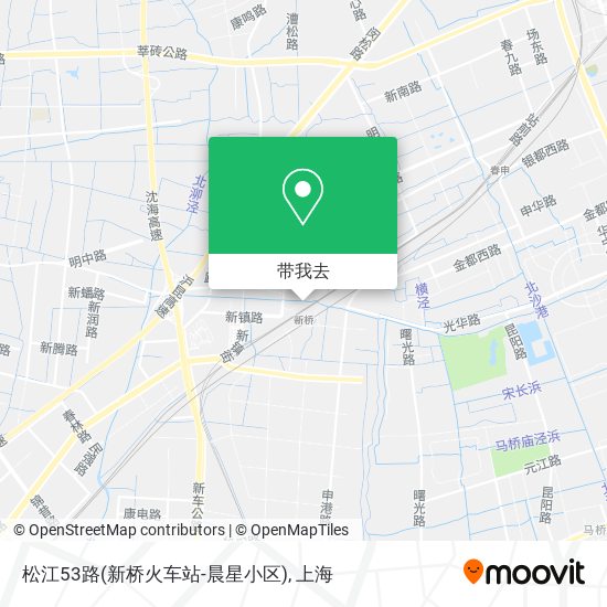松江53路(新桥火车站-晨星小区)地图