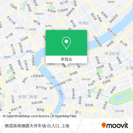 栖霞路南侧露天停车场-出入口地图