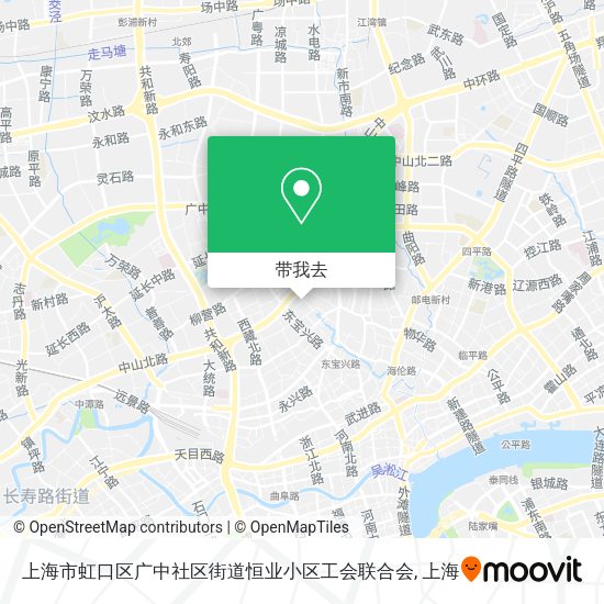 上海市虹口区广中社区街道恒业小区工会联合会地图