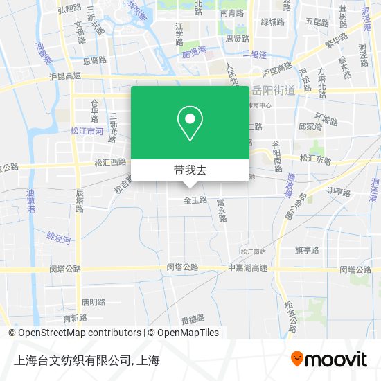 上海台文纺织有限公司地图