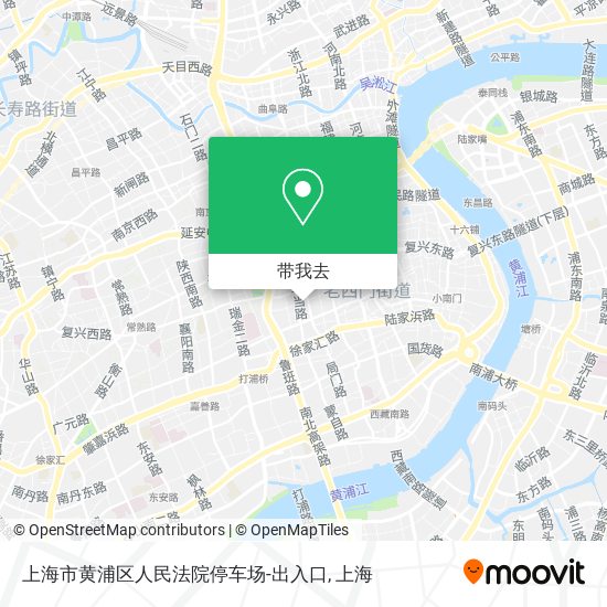 上海市黄浦区人民法院停车场-出入口地图