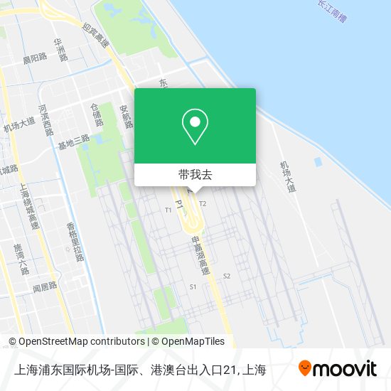 上海浦东国际机场-国际、港澳台出入口21地图