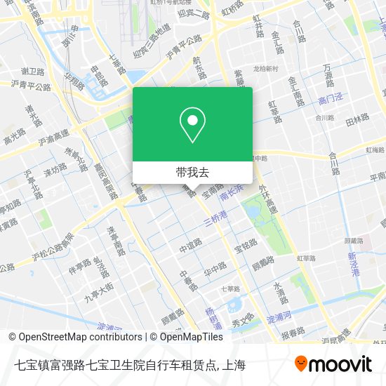 七宝镇富强路七宝卫生院自行车租赁点地图
