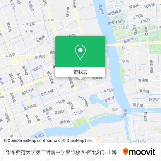 华东师范大学第二附属中学紫竹校区-西北2门地图