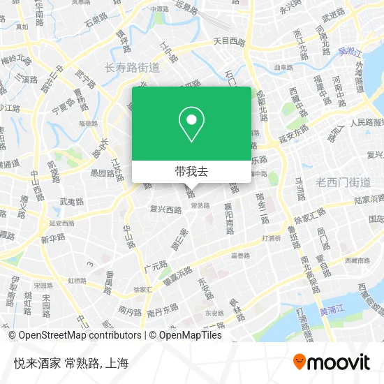 悦来酒家 常熟路地图