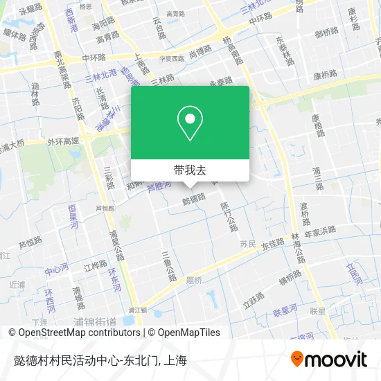 懿德村村民活动中心-东北门地图