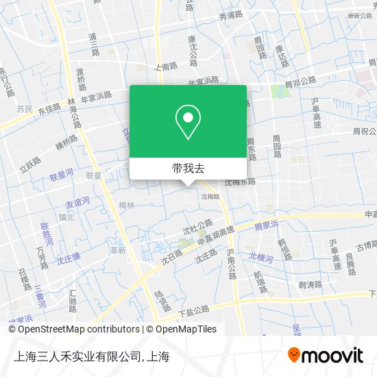 上海三人禾实业有限公司地图