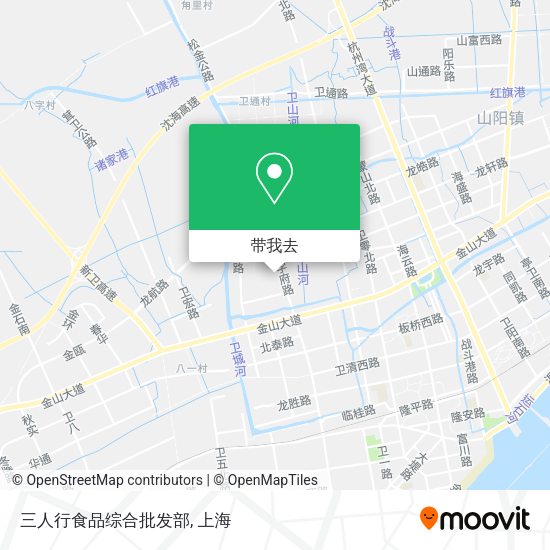 三人行食品综合批发部地图