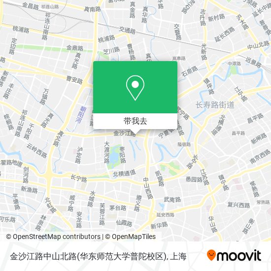金沙江路中山北路(华东师范大学普陀校区)地图
