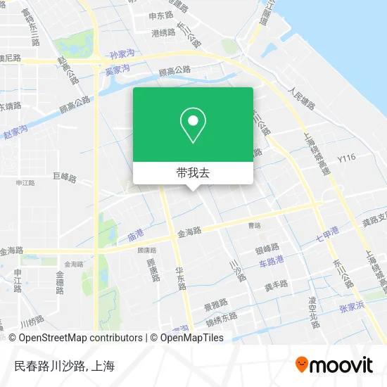 民春路川沙路地图