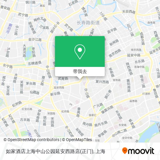 如家酒店上海中山公园延安西路店(正门)地图