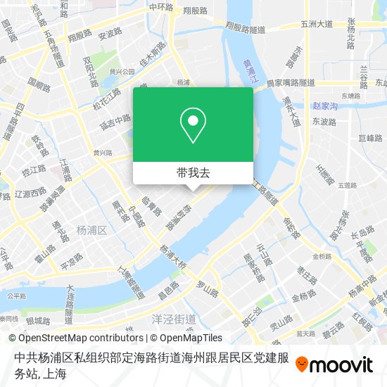 中共杨浦区私组织部定海路街道海州跟居民区党建服务站地图