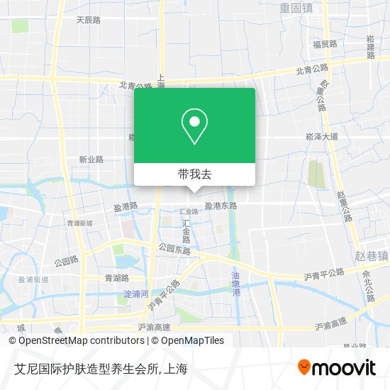 艾尼国际护肤造型养生会所地图