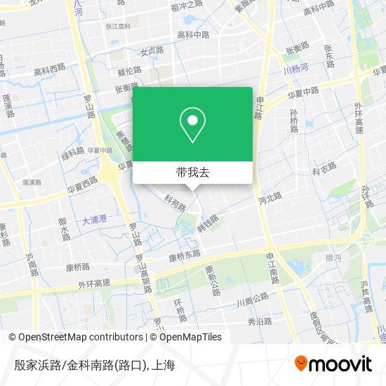 殷家浜路/金科南路(路口)地图