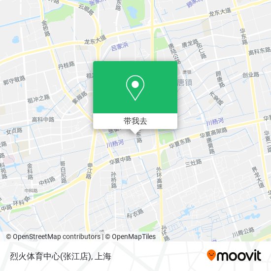 烈火体育中心(张江店)地图