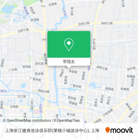 上海依江健身游泳俱乐部(莱顿小城游泳中心)地图