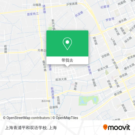 上海青浦平和双语学校地图