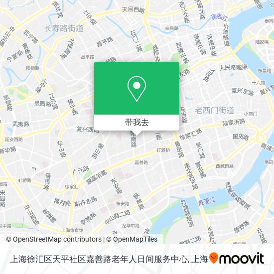 上海徐汇区天平社区嘉善路老年人日间服务中心地图