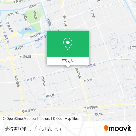 蒙格雷服饰工厂店六灶店地图