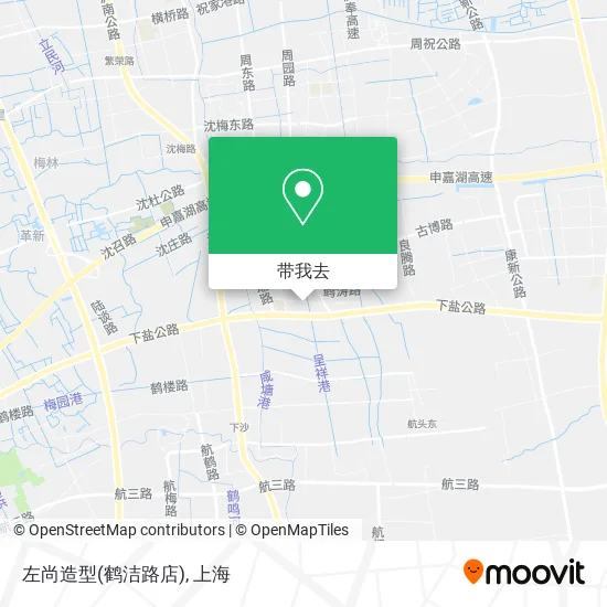 左尚造型(鹤洁路店)地图