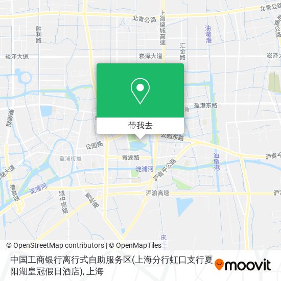 中国工商银行离行式自助服务区(上海分行虹口支行夏阳湖皇冠假日酒店)地图