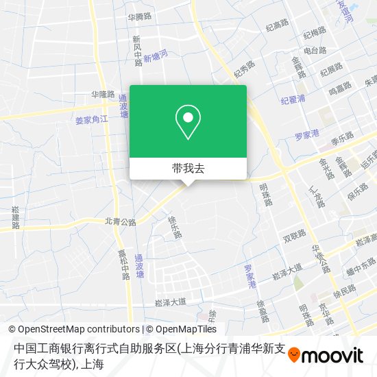 中国工商银行离行式自助服务区(上海分行青浦华新支行大众驾校)地图