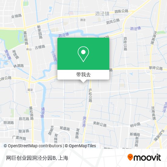 网巨创业园洞泾分园B地图