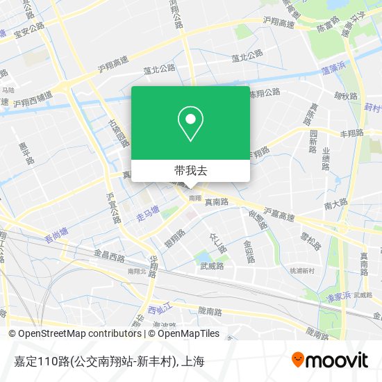 嘉定110路(公交南翔站-新丰村)地图