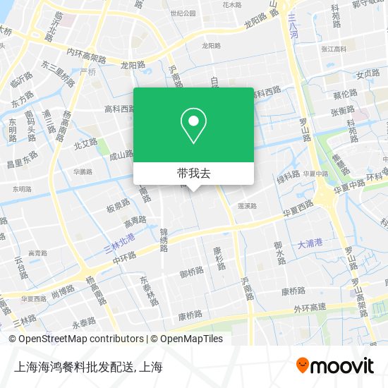 上海海鸿餐料批发配送地图