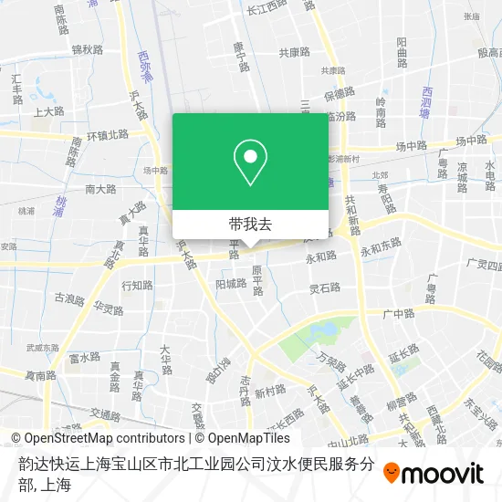韵达快运上海宝山区市北工业园公司汶水便民服务分部地图