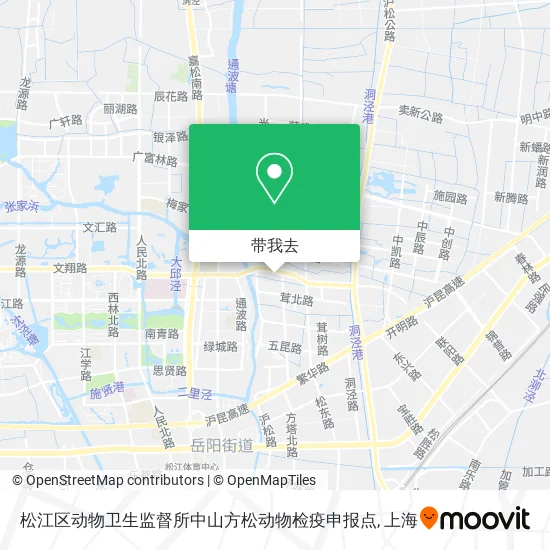 松江区动物卫生监督所中山方松动物检疫申报点地图