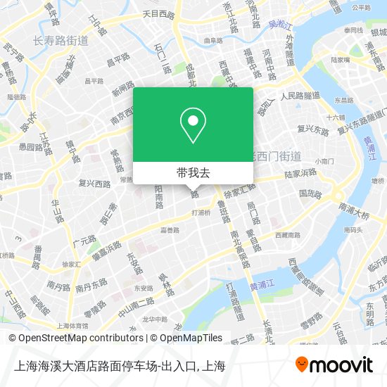 上海海溪大酒店路面停车场-出入口地图