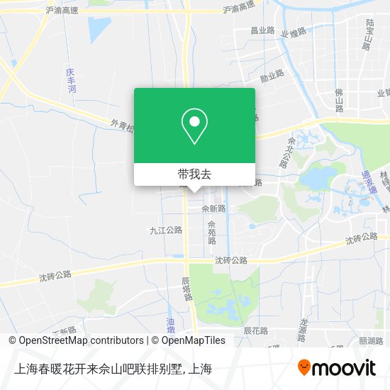 上海春暖花开来佘山吧联排别墅地图