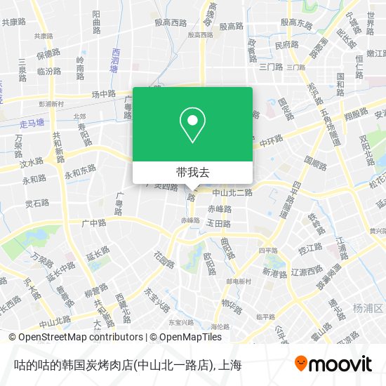 咕的咕的韩国炭烤肉店(中山北一路店)地图