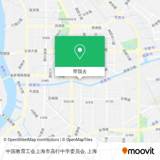 中国教育工会上海市高行中学委员会地图
