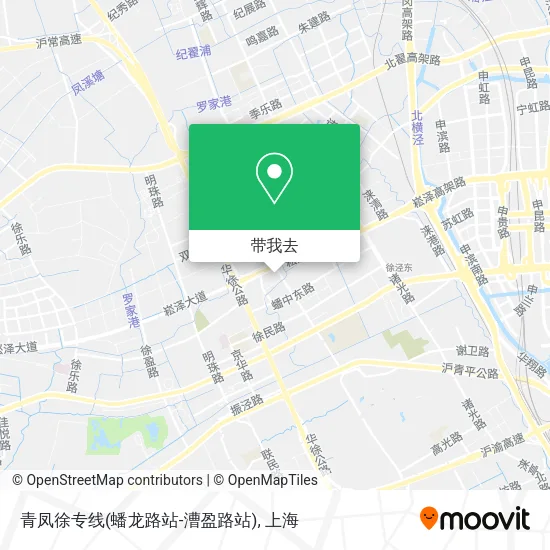 青凤徐专线(蟠龙路站-漕盈路站)地图