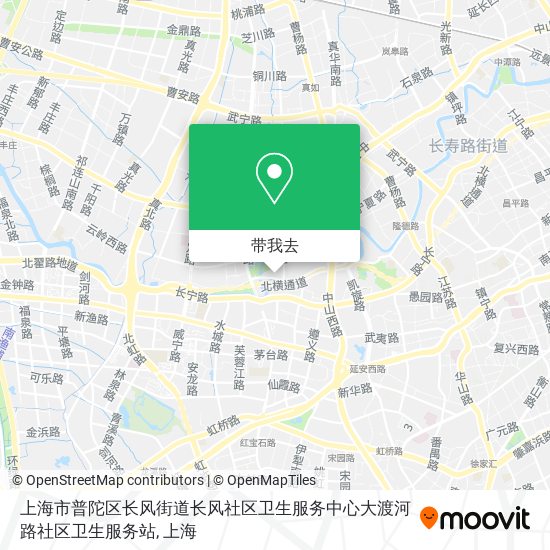 上海市普陀区长风街道长风社区卫生服务中心大渡河路社区卫生服务站地图
