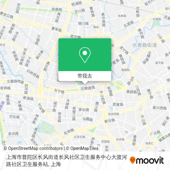 上海市普陀区长风街道长风社区卫生服务中心大渡河路社区卫生服务站地图