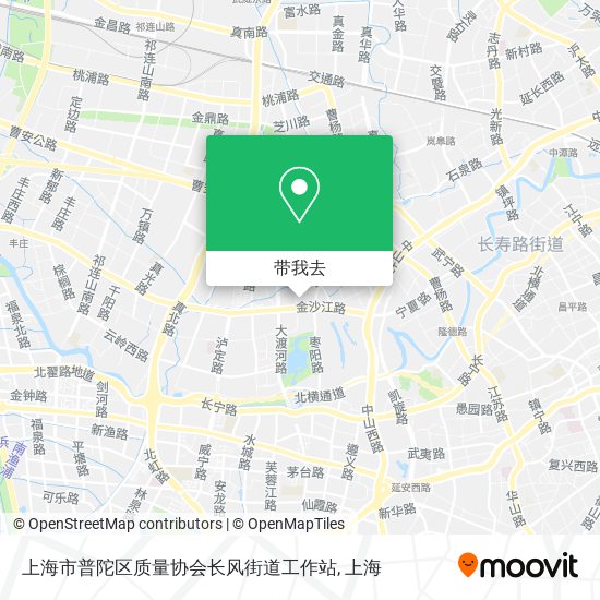 上海市普陀区质量协会长风街道工作站地图