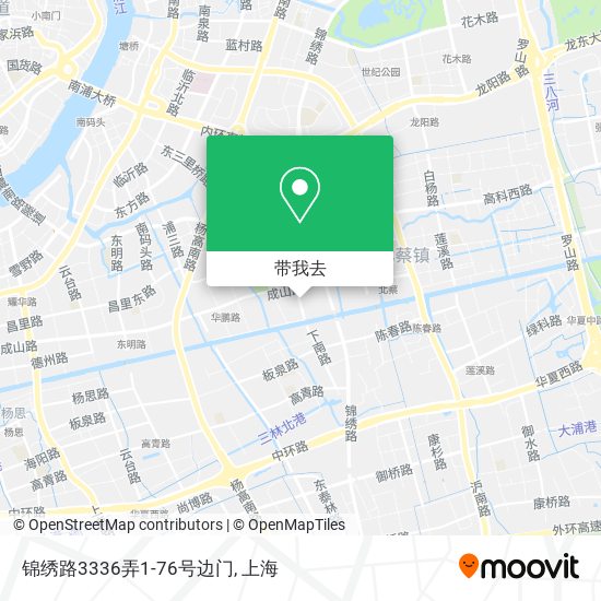 锦绣路3336弄1-76号边门地图