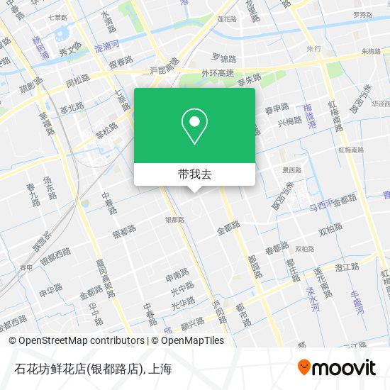 石花坊鲜花店(银都路店)地图