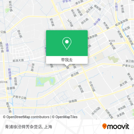青浦徐泾得芳杂货店地图