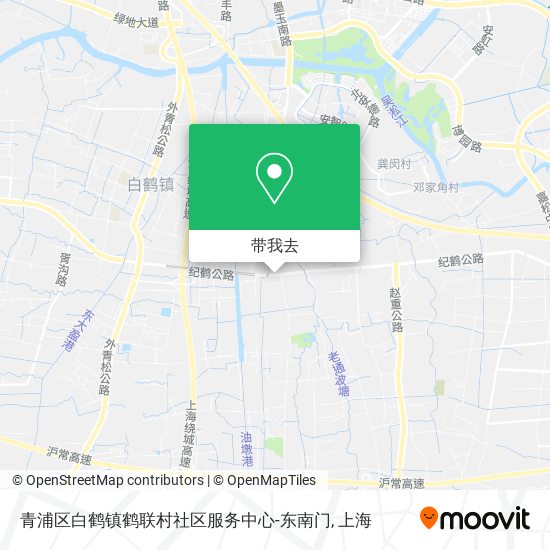 青浦区白鹤镇鹤联村社区服务中心-东南门地图